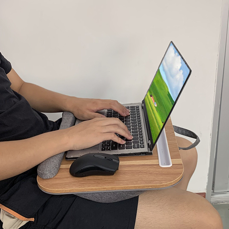 Home Office Ikea - โต๊ะแล็ปท็อป mumucc ขี้เกียจพร้อมเบาะและช่องเสียบหมอนมินิมัลติฟังก์ชั่นโต๊ะห้องนอนแบบพกพารองรับบั้นเอวสำนักงาน