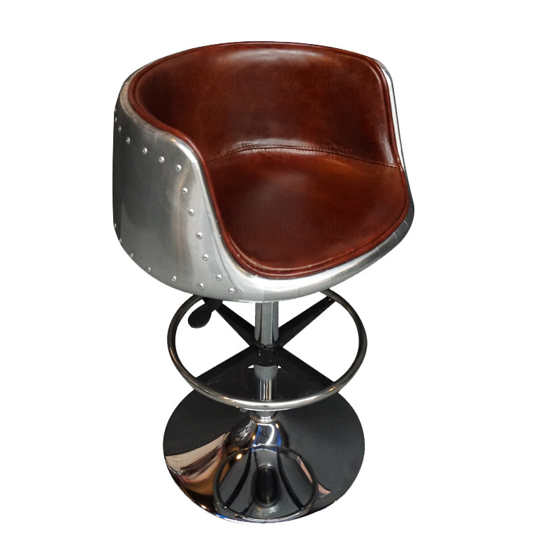 Home Office Industrial Design - เก้าอี้บาร์หนังสไตล์เรโทรอุตสาหกรรม เหมาะสำหรับโฮมออฟฟิศและห้องนั่งเล่น ดีไซน์สไตล์ลอฟท์ที่สะดวกสบาย