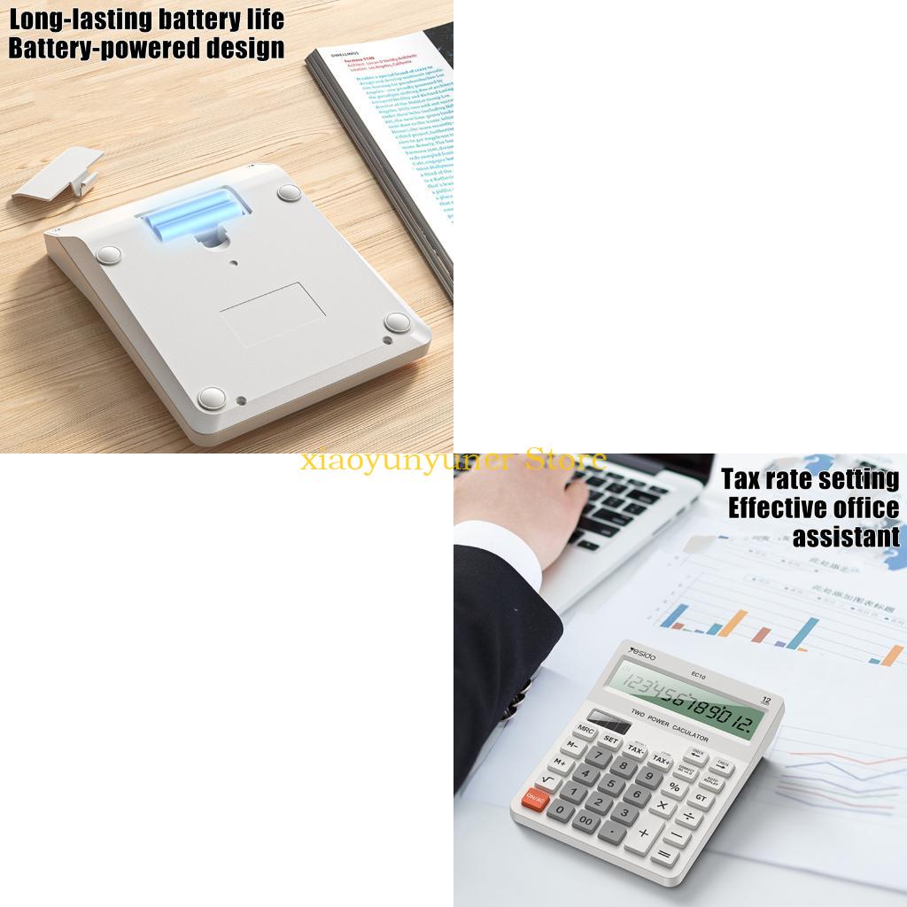 Home Office Budget - P9JB เครื่องคิดเลขตั้งโต๊ะหน้าจอ LCD 12 หลักพร้อมการใช้แบตเตอรี่พลังงานแสงอาทิตย์และรูปแบบการควบคุมสำหรับเคาน์เตอร์เซอร์วิส,