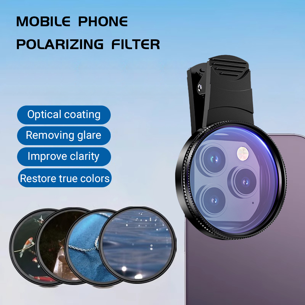Zoom Lighting Kit - ชุดฟิลเตอร์กล้องสมาร์ทโฟนแบบหนีบขนาด 52 มม. ฟิลเตอร์โพลาไรซ์ CPL ฟิลเตอร์ไล่เฉดสี