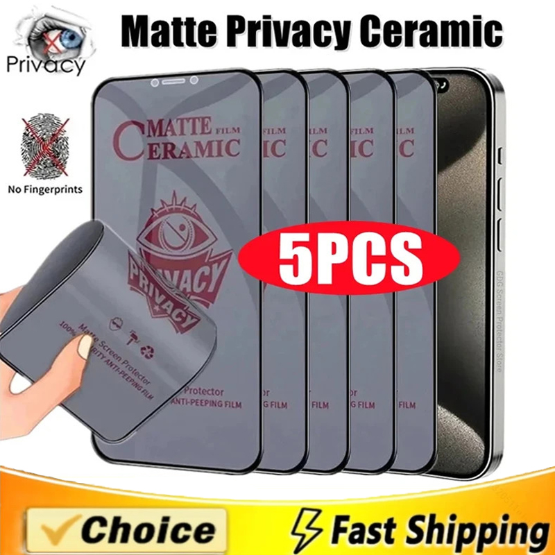 Monitor Privacy Screen - 5Pcs Matteเซรามิคป้องกันหน้าจอความเป็นส่วนตัวสําหรับIPhone 14 11 12 13