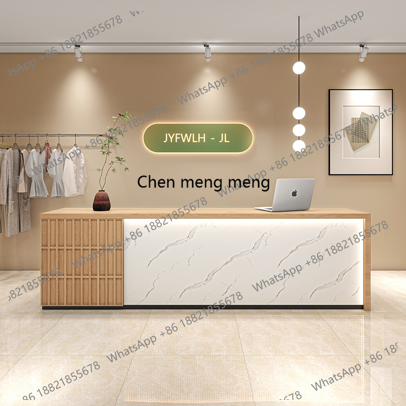 Home Office Industrial Design - เคาน์เตอร์ต้อนรับพร้อมจอแสดงผล ดีไซน์สำหรับลูกค้า ลิ้นชักอุตสาหกรรม เคาน์เตอร์ต้อนรับสำหรับธุรกิจ เฟอร์นิเจอร์สำนักงาน
