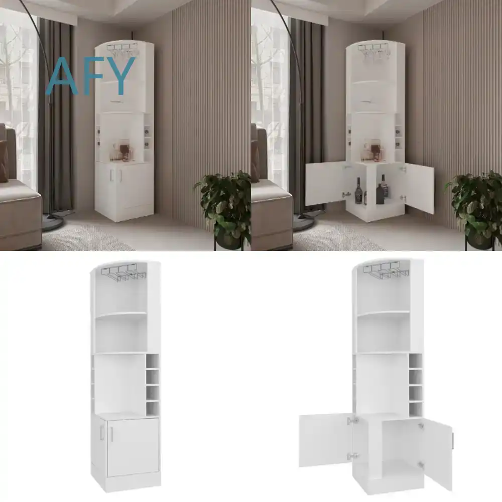 Home Office Ikea - ตู้บาร์เข้ามุมสีขาวพร้อมที่เก็บไวน์และชั้นวางแก้วสำหรับบ้านหรือสำนักงาน สำหรับ IKEA สำหรับซาเดอร์ สำหรับเซาท์ชอร์