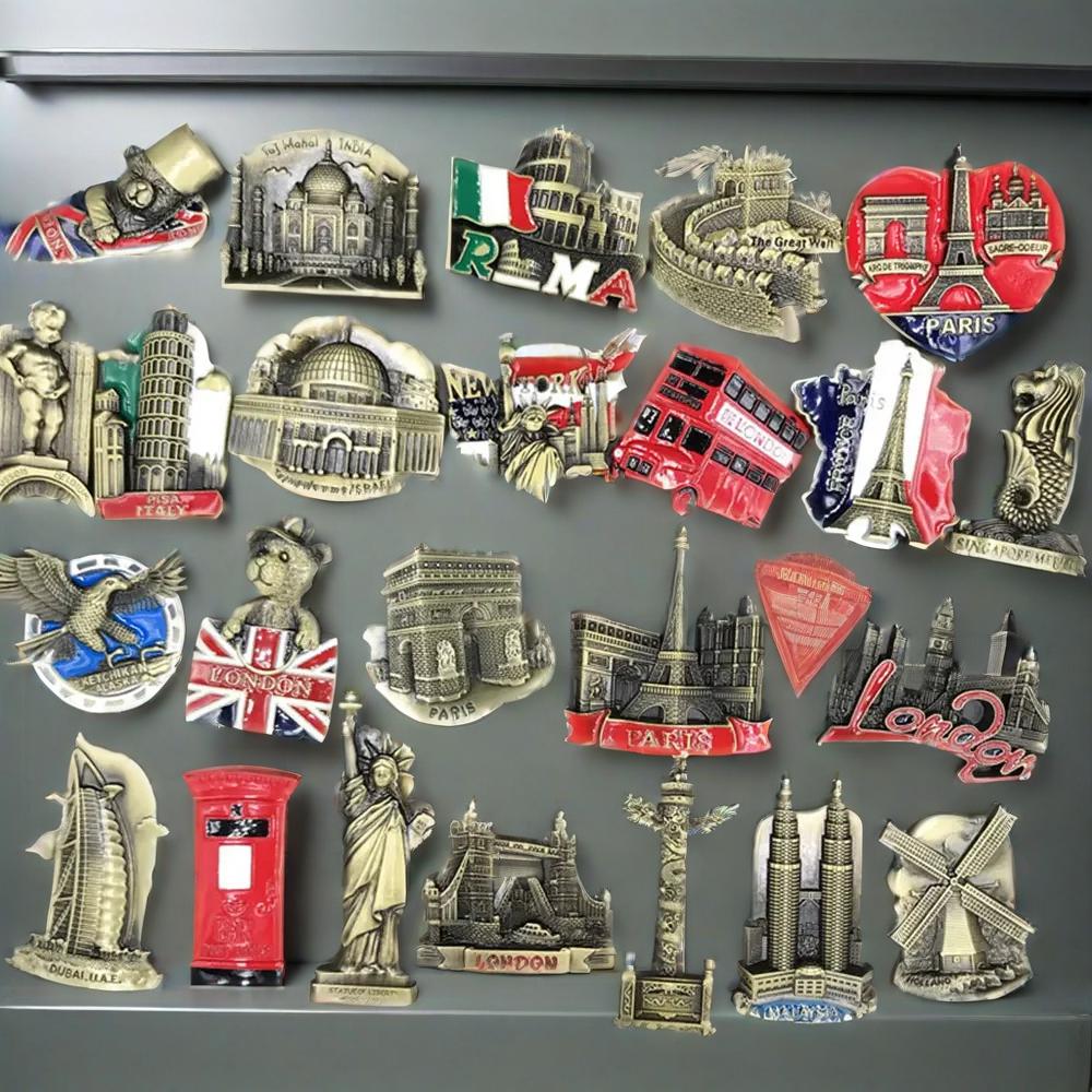 Home Office Dubai - โลหะแม่เหล็กตู้เย็นตู้เย็น USA Alaska New York Paris