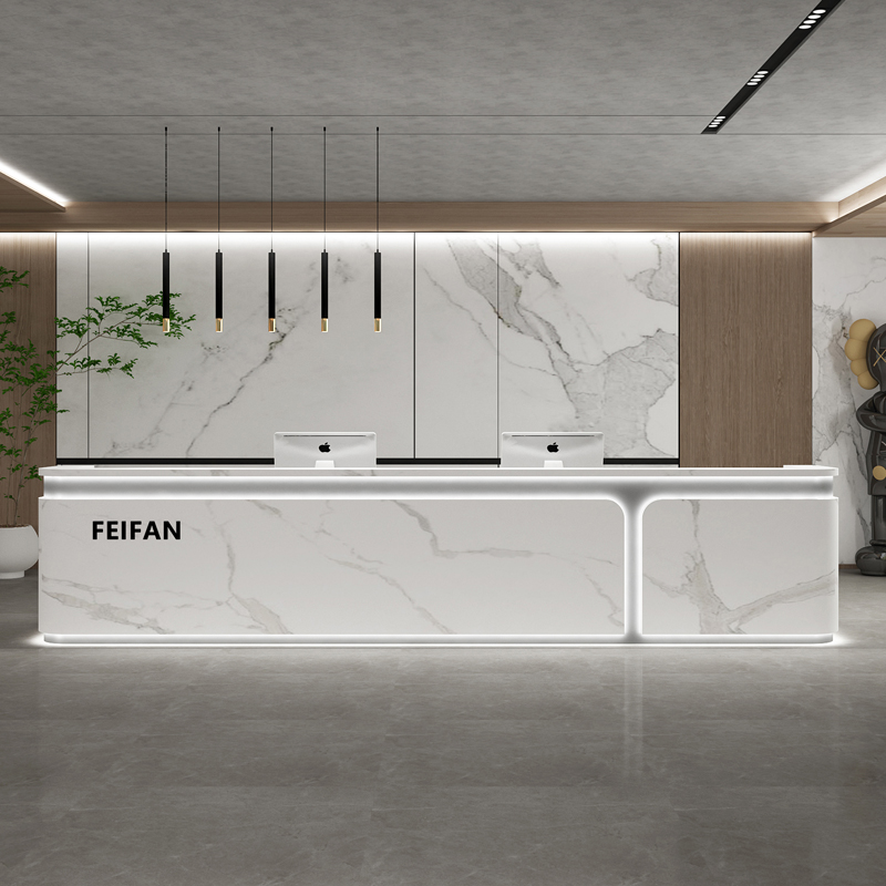 Home Office Industrial Design - โปรโมชั่น โต๊ะต้อนรับต้อนรับ แสดงบริการการออกแบบที่หรูหรา โต๊ะต้อนรับ สำนักงานอุตสาหกรรม เฟอร์นิเจอร์สำนักงาน