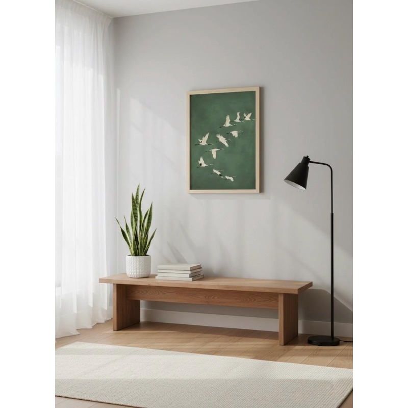ภาพพิมพ์ผ้าแคนวาสลายเครนสไตล์ญ - Home Office Japandi บทวิจารณ์และราคา