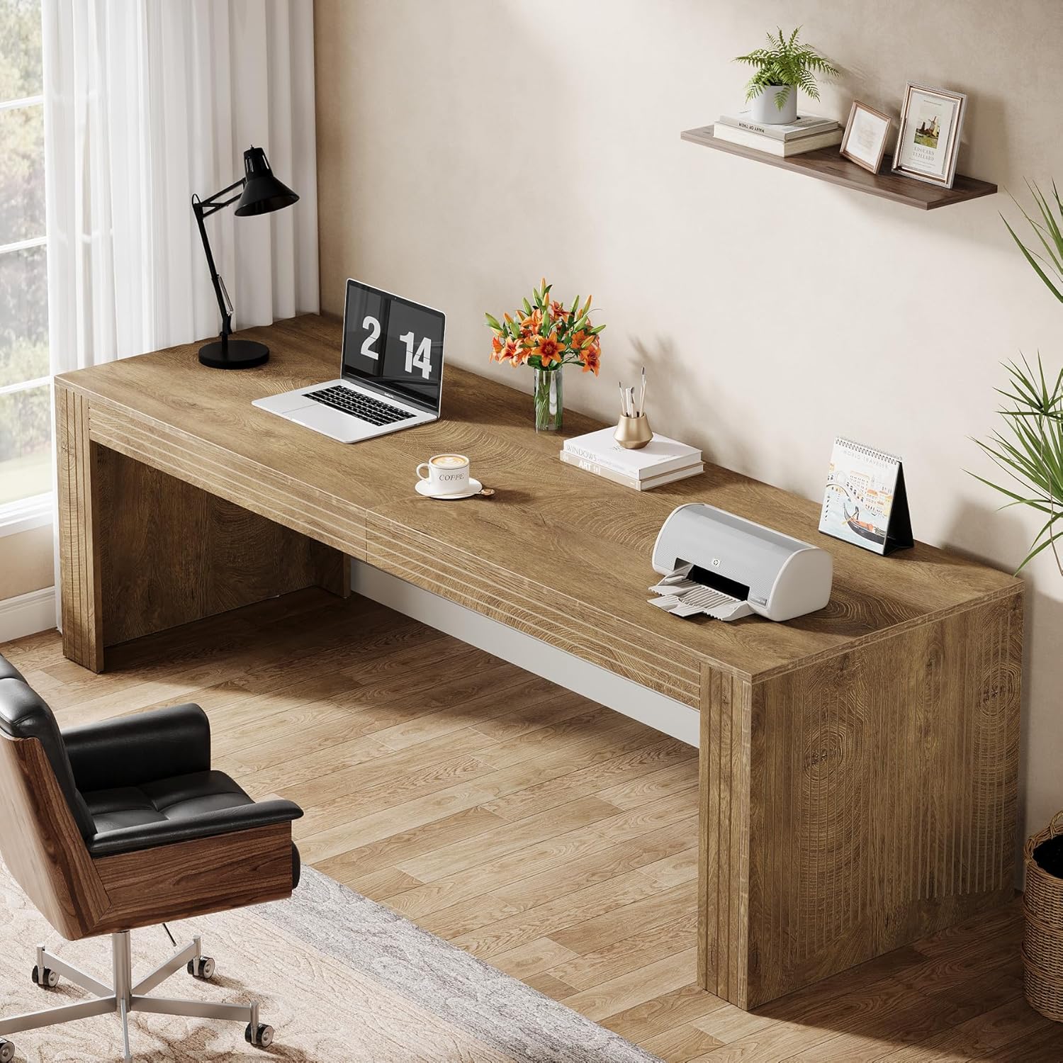 # โต๊ะคอมพิวเตอร์คู่ขนาดยาวพิเ - Home Office With Two Desks บทวิจารณ์และราคา