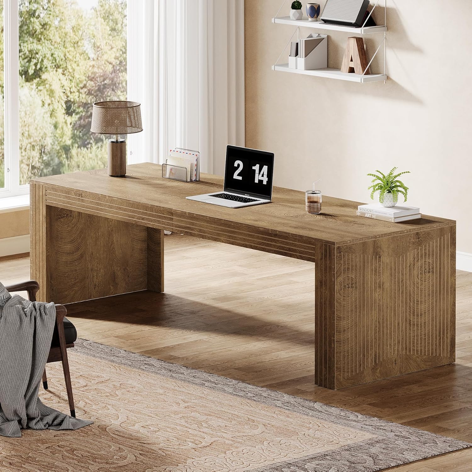 # โต๊ะคอมพิวเตอร์คู่ขนาดยาวพิเ - Home Office With Two Desks บทวิจารณ์และราคา