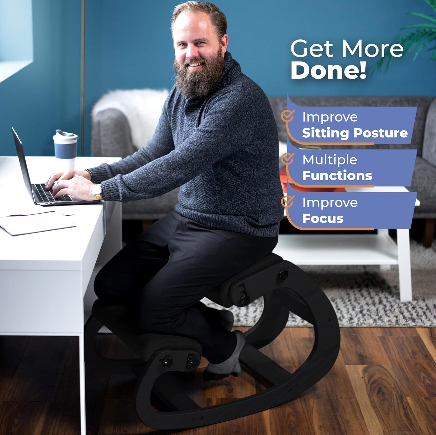 เก้าอี้ไม้ปรับระดับได้สำหรับนั - Ergonomic Office Chair บทวิจารณ์และราคา