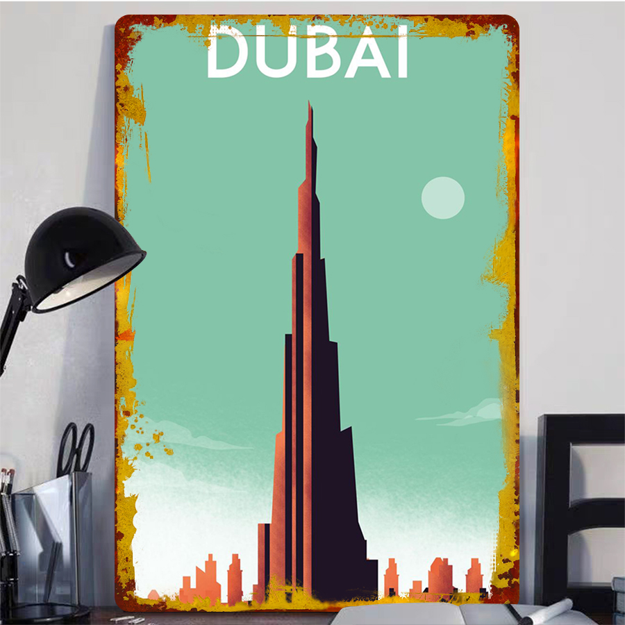 ดูไบSkyline Metal Wall Art Bur - Home Office Dubai บทวิจารณ์และราคา