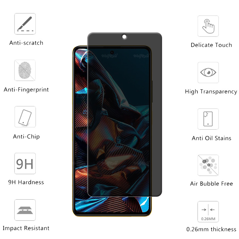 4Pcs สําหรับ Poco X5 Pro แก้ว  - Monitor Privacy Screen บทวิจารณ์และราคา