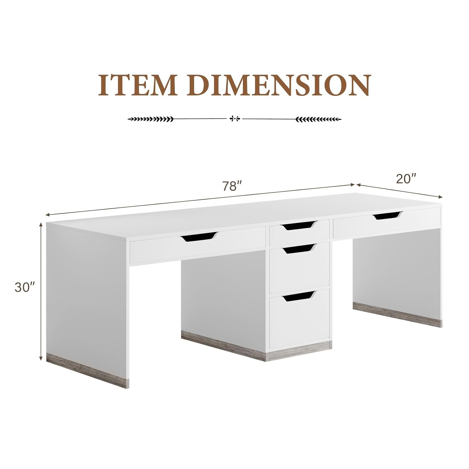 โต๊ะทำงานสำหรับสองคนขนาด 78 นิ - Home Office With Two Desks บทวิจารณ์และราคา