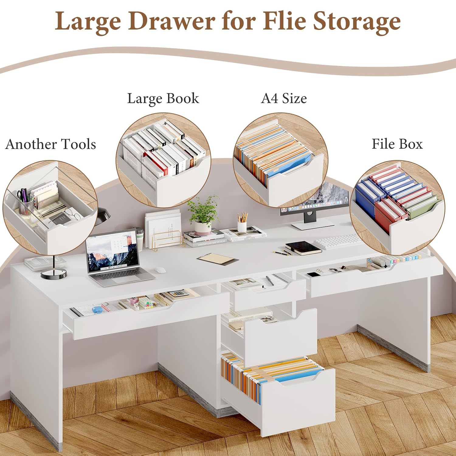 โต๊ะทำงานสำหรับสองคนขนาด 78 นิ - Home Office With Two Desks บทวิจารณ์และราคา