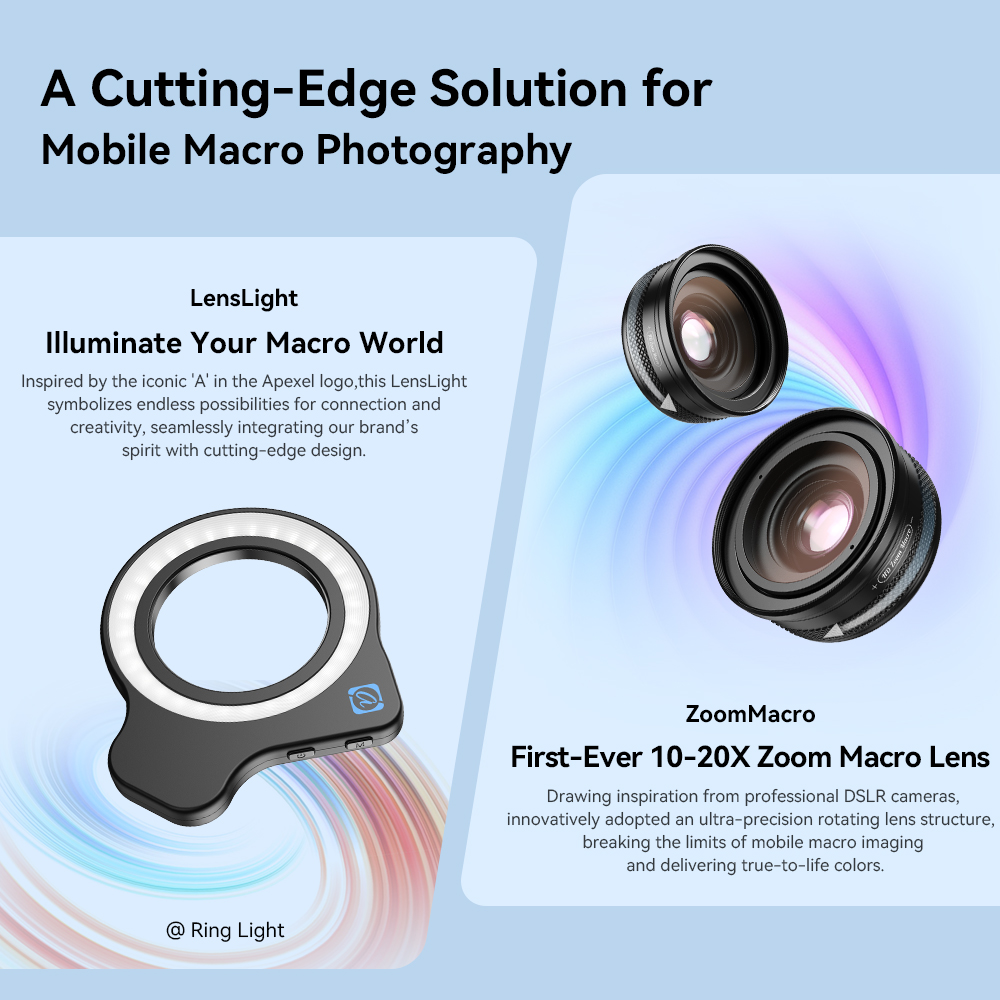 APEXEL 10-20X ชุดเลนส์โทรศัพท์ - Zoom Lighting Kit บทวิจารณ์และราคา