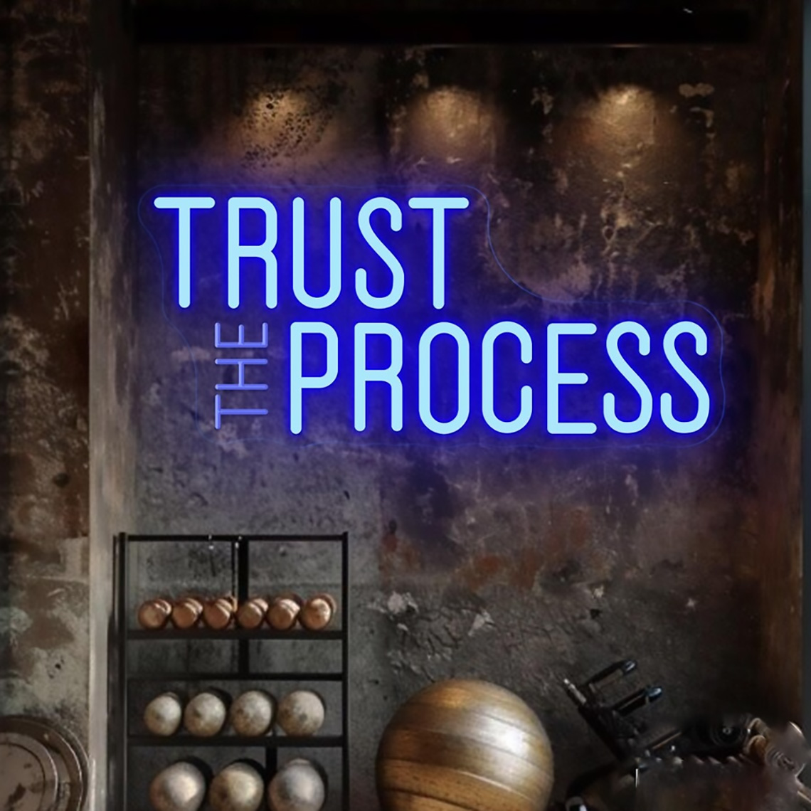 ป้ายไฟนีออน Trust The Process, - Home Office Quotes บทวิจารณ์และราคา