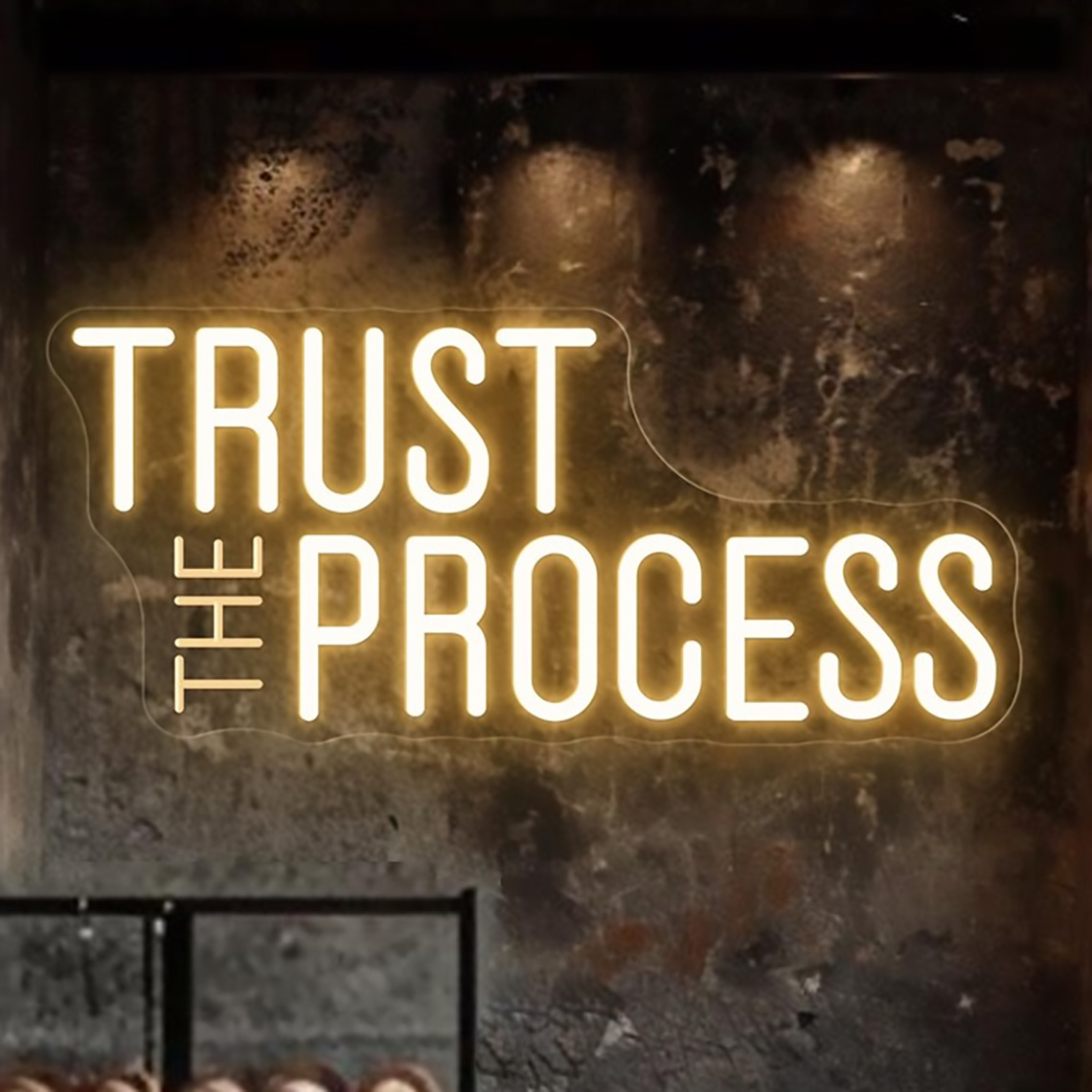 ป้ายไฟนีออน Trust The Process, - Home Office Quotes บทวิจารณ์และราคา