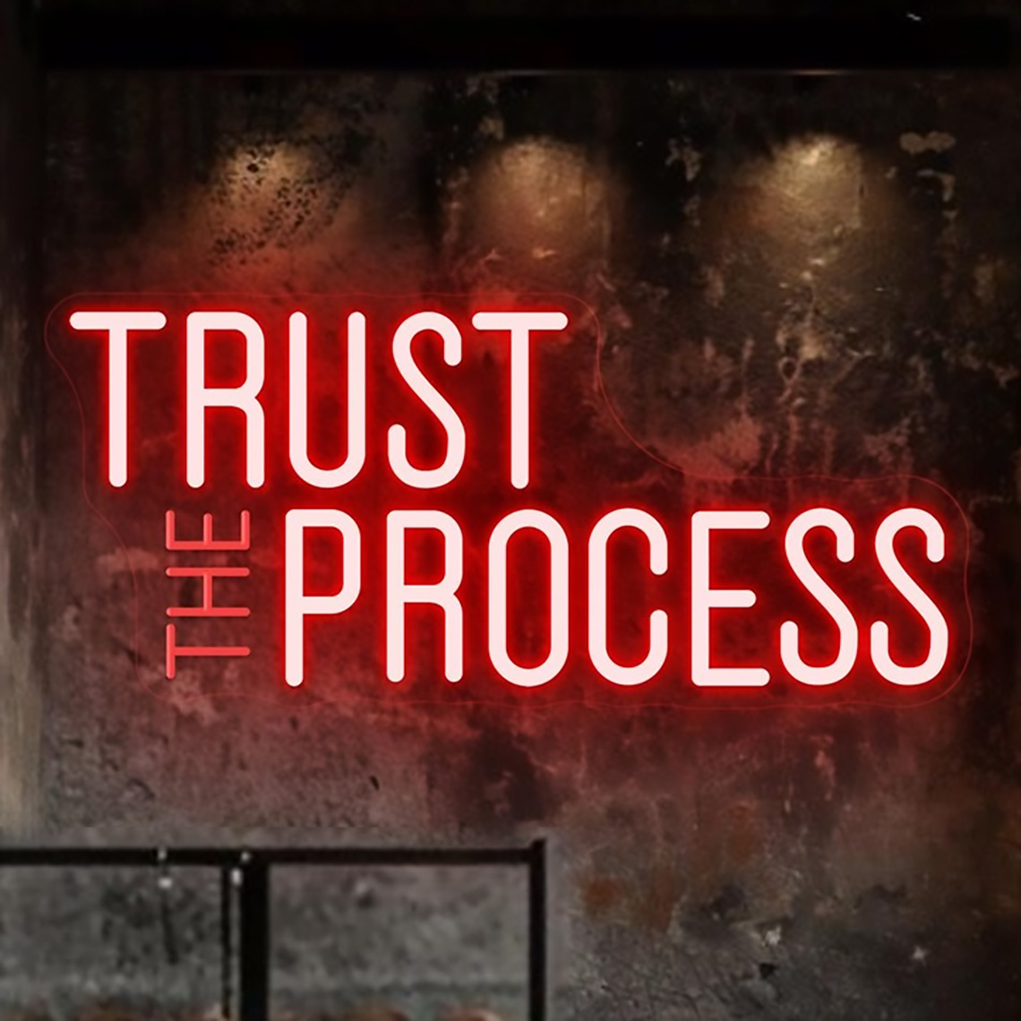 ป้ายไฟนีออน Trust The Process, - Home Office Quotes บทวิจารณ์และราคา