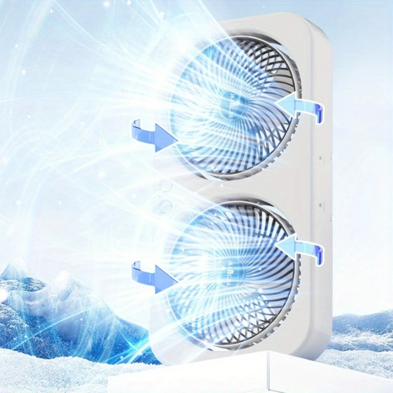 พัดลมตั้งโต๊ะแบบสองหัว USB ชาร - Home Office Head บทวิจารณ์และราคา