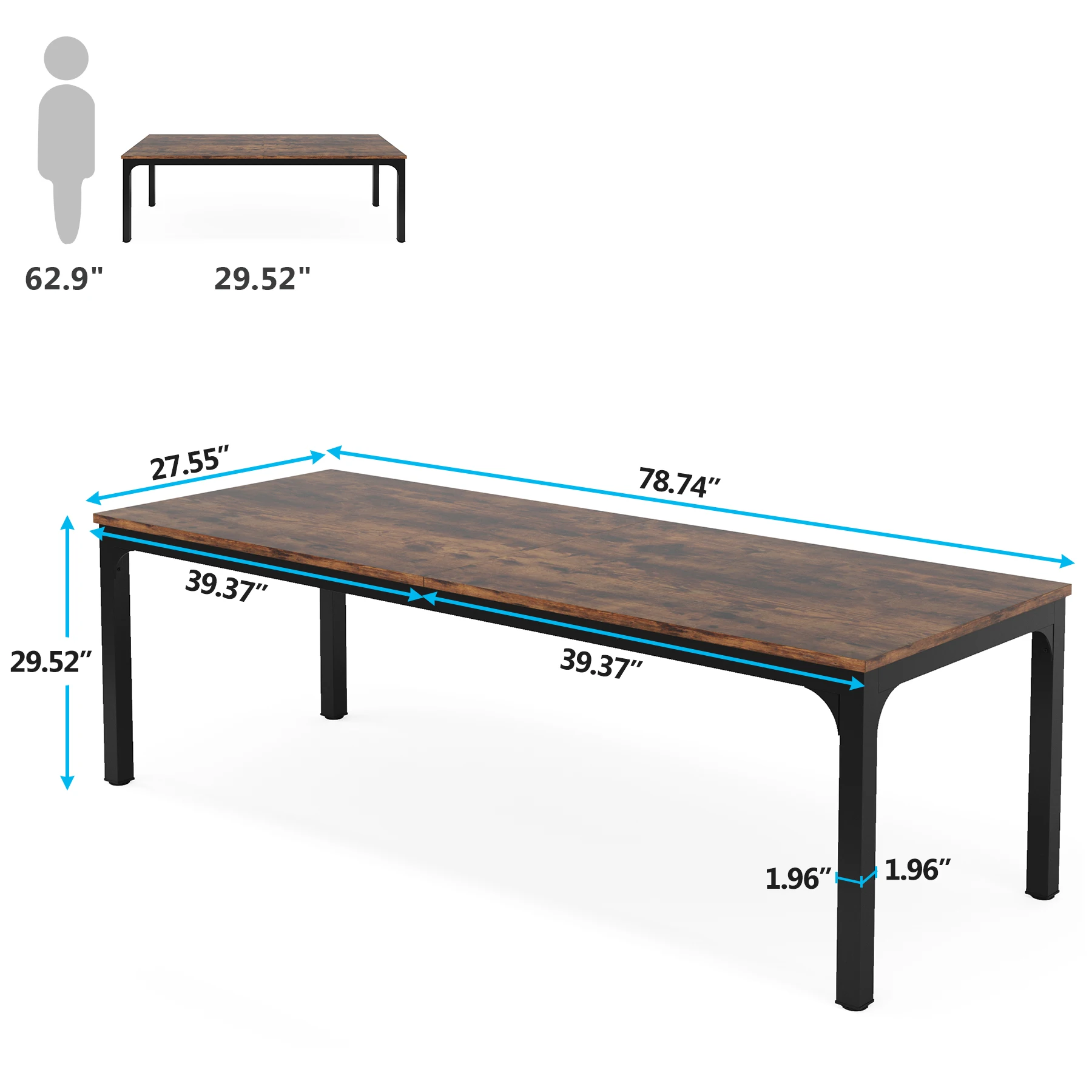 Tribesigns โต๊ะคอมพิวเตอร์ยาวพ - Home Office Ikea บทวิจารณ์และราคา