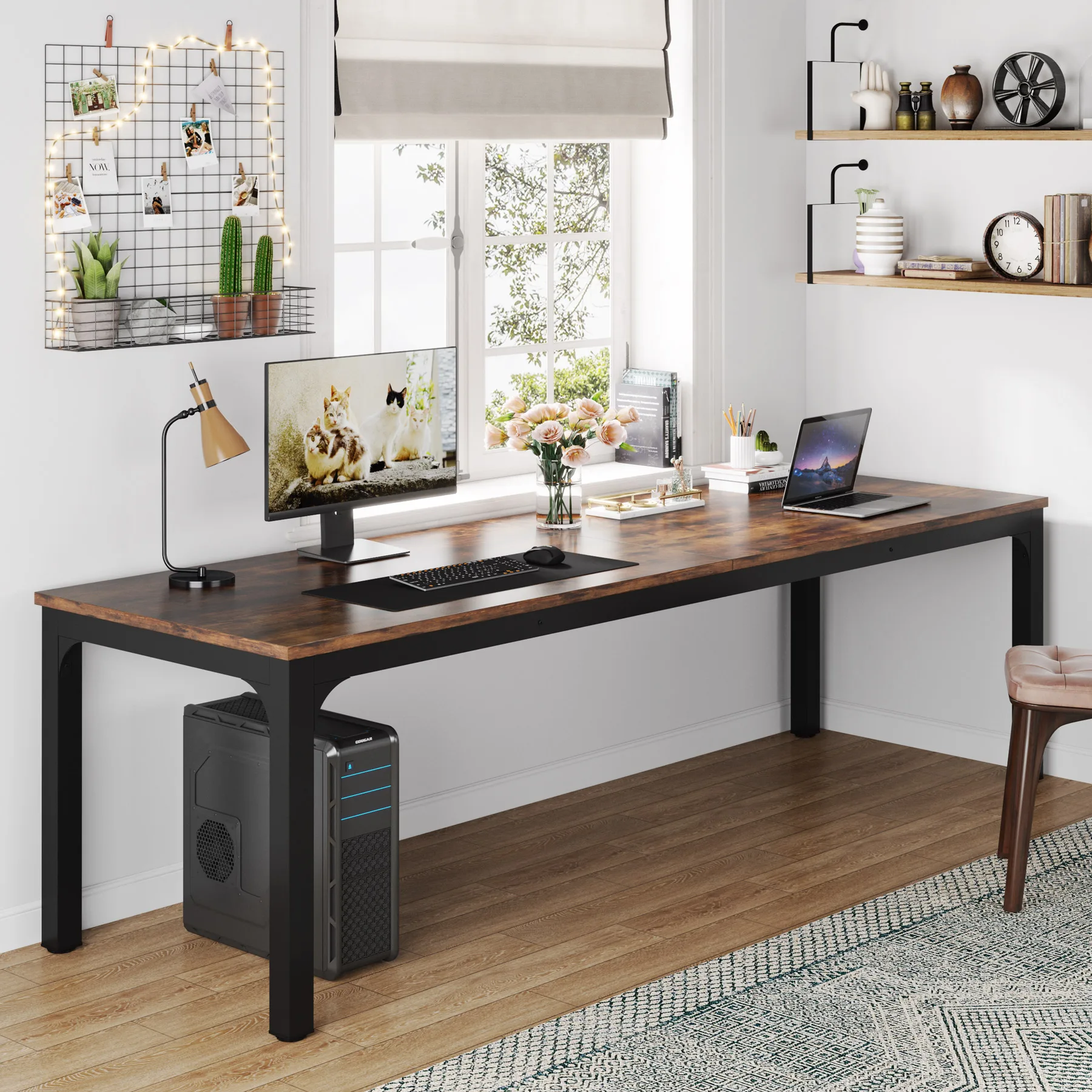 Tribesigns โต๊ะคอมพิวเตอร์ยาวพ - Home Office Ikea บทวิจารณ์และราคา