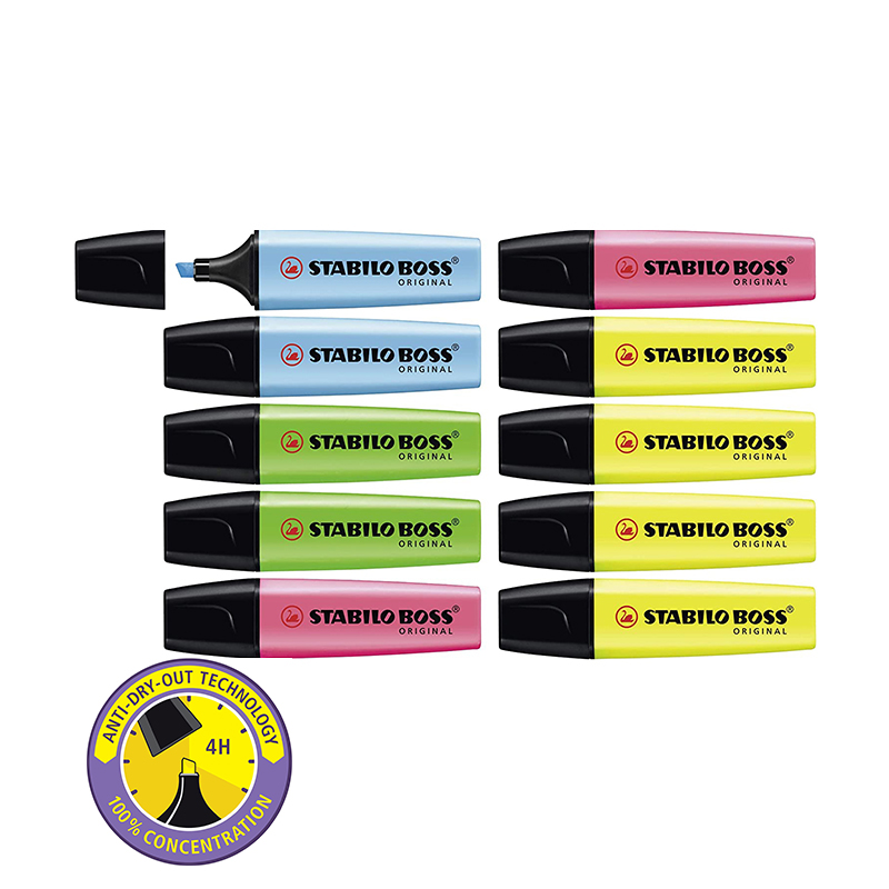 ปากกาเน้นข้อความ STABILO BOSS  - Stabilo Marker Boss บทวิจารณ์และราคา