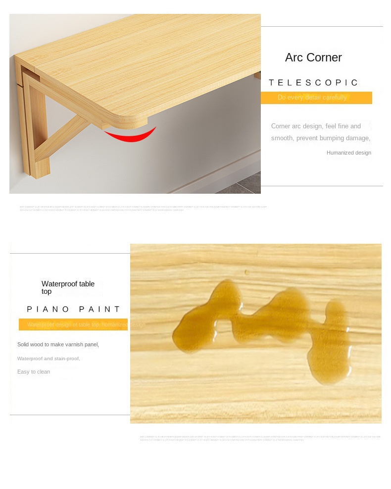 โต๊ะพับติดผนังไม้เนื้อแข็งแบบเ - Home Office Ikea บทวิจารณ์และราคา