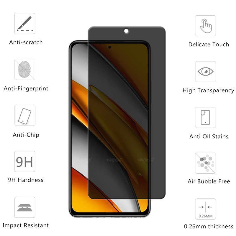 4Pcs สําหรับ Poco F3 แก้ว Xiao - Monitor Privacy Screen บทวิจารณ์และราคา